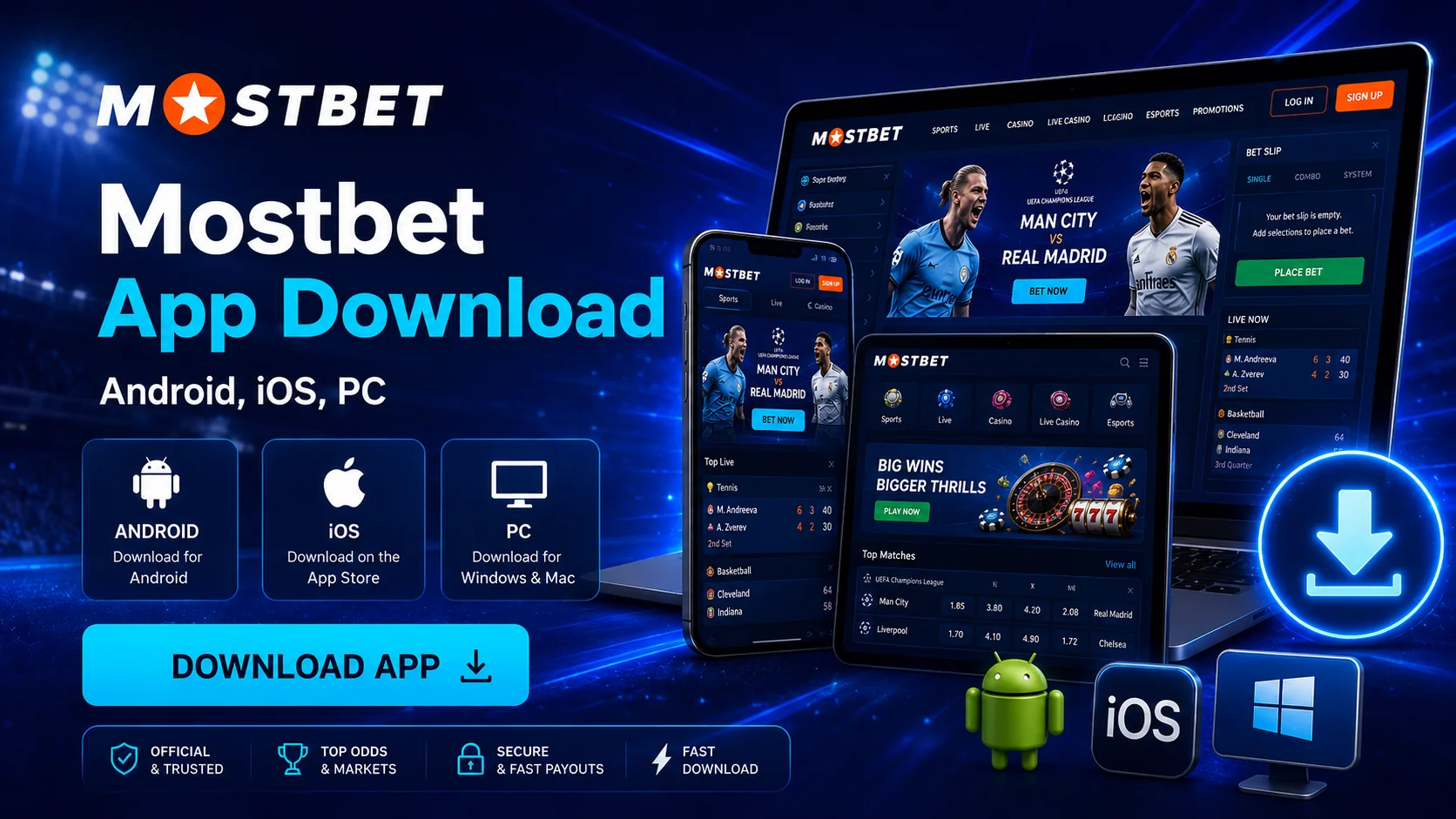 Mostbet app — section overview