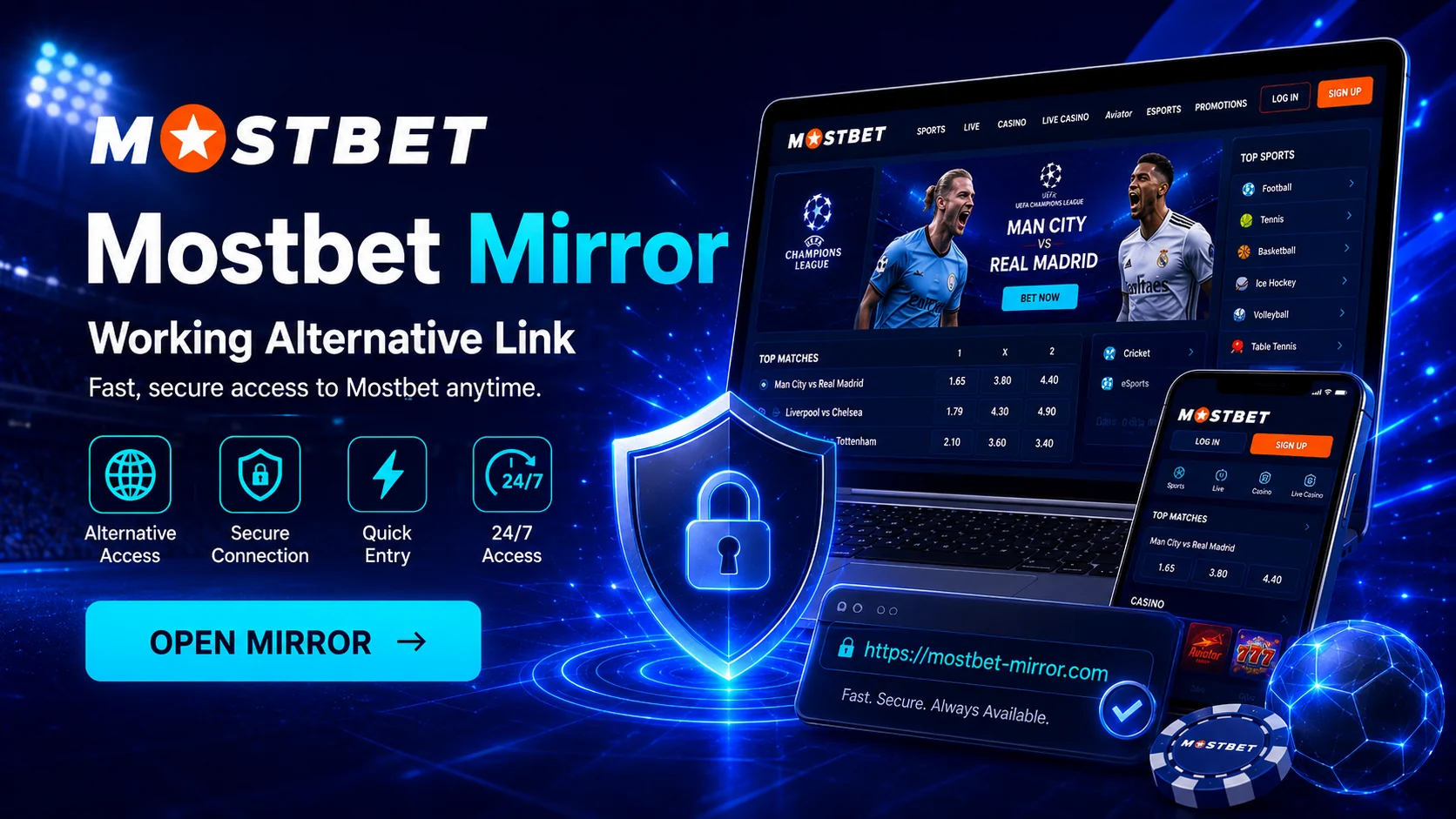 Mostbet mirror today: official alternative domains
