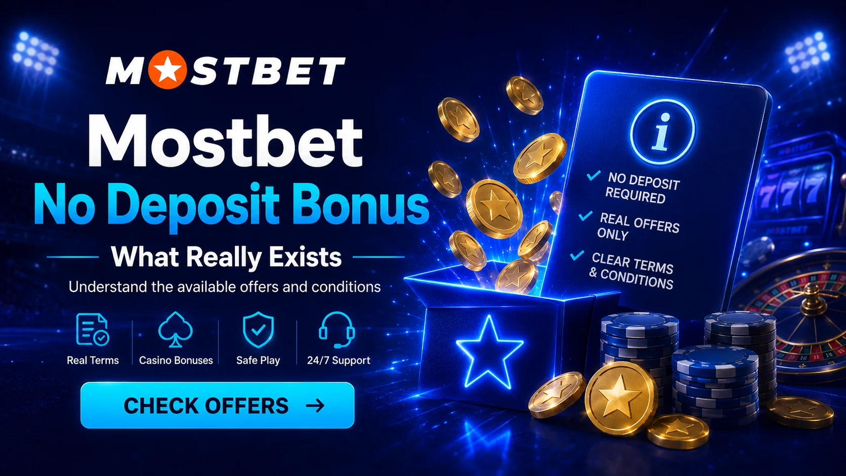 Mostbet no deposit bonus: the honest answer