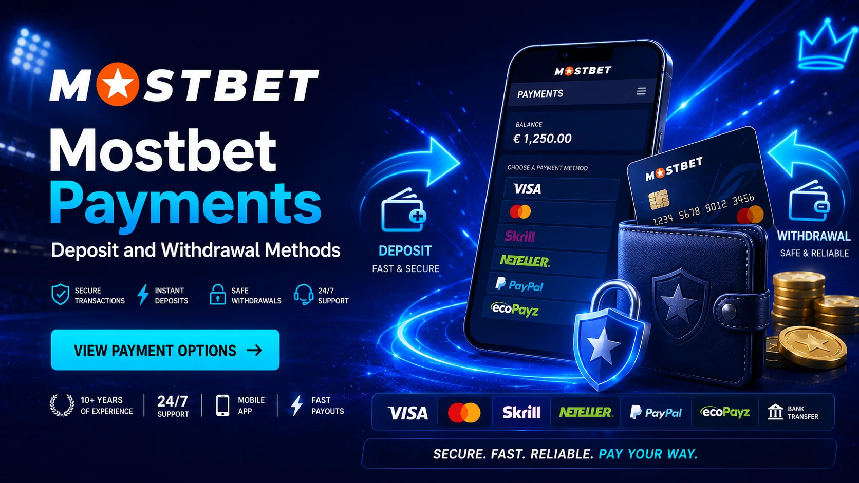 Mostbet payments — section overview